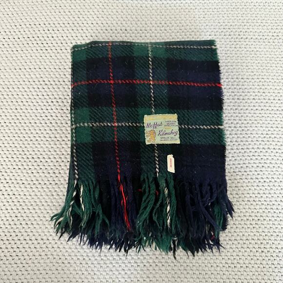 Moffat Other - Moffat Kilmahog Woolen Weavers Scotland Wool Mackenzie Green Plaid Lap Blanket